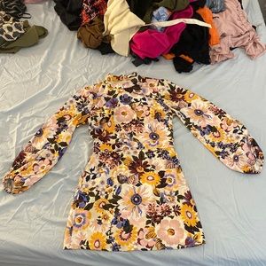 Small floral long sleeve dress, very colorful and fun